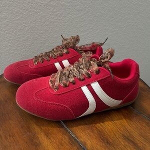 NWOT Trendy Red Sneakers